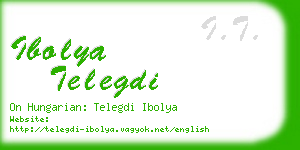 ibolya telegdi business card